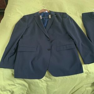 Mens 44L Mid-Blue, 2-Button Suit